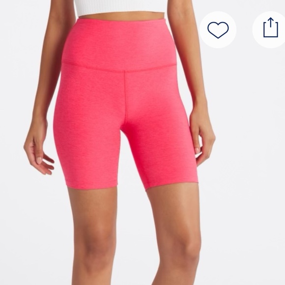 BEYOND YOGA Spacedye Keep Pace Pocket 7" Biker Short pink size large - Picture 1 of 13
